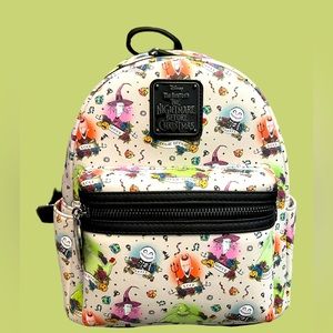 Loungefly Disney Parks The Nightmare Before Christmas Glow in The Dark Backpack